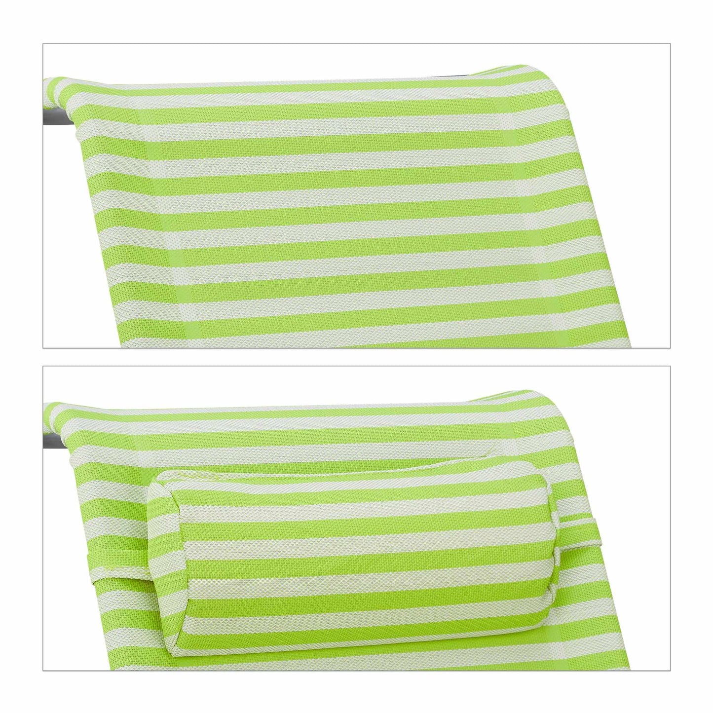 Beach chair with neck pillow - foldable