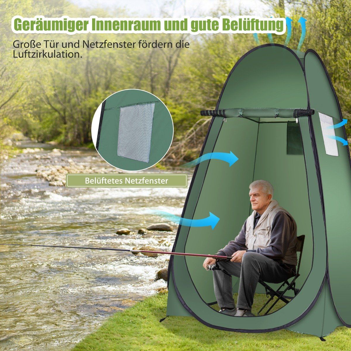 Beach shower tent changing tent toilet tent side tent large tent cabin folding green