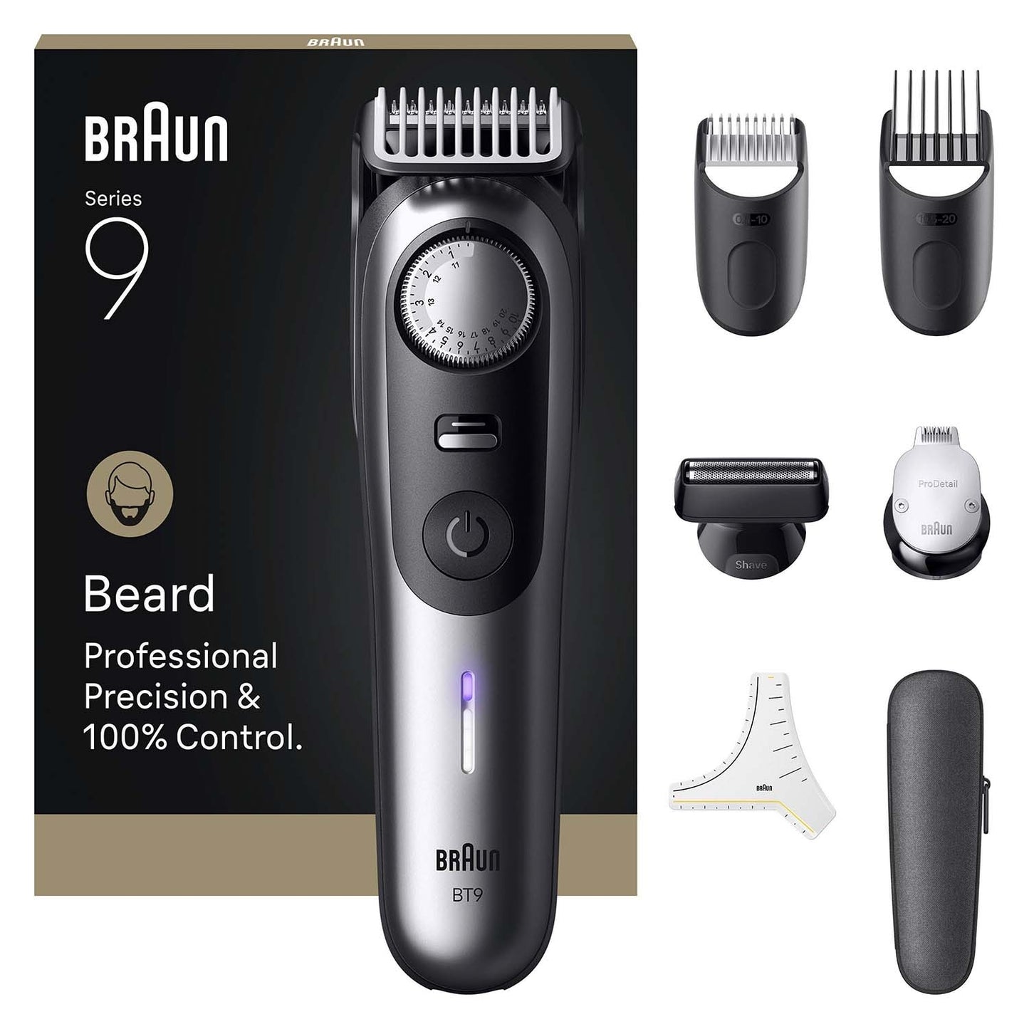 Beard Trimmer, Satin Chrome Finish