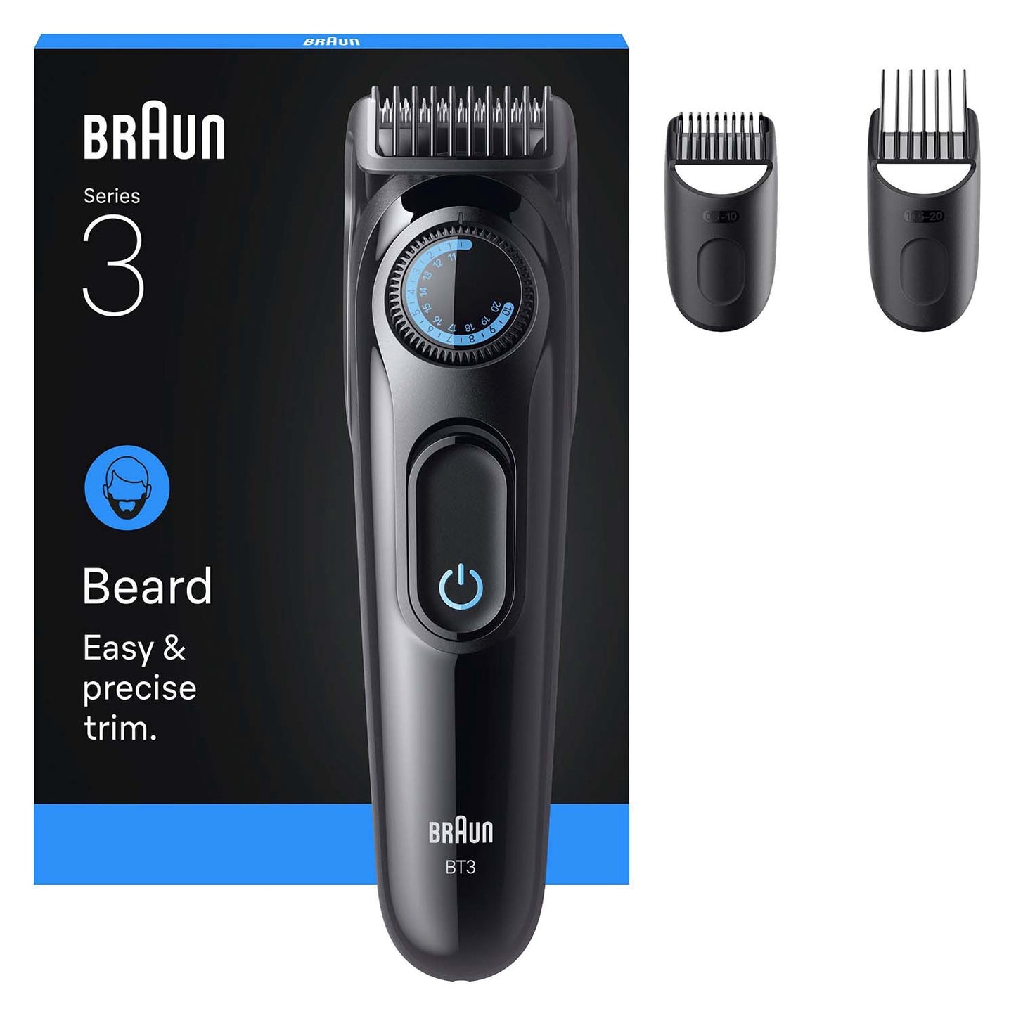 Beard Trimmer with 3 Attachments, 40 Length Settings