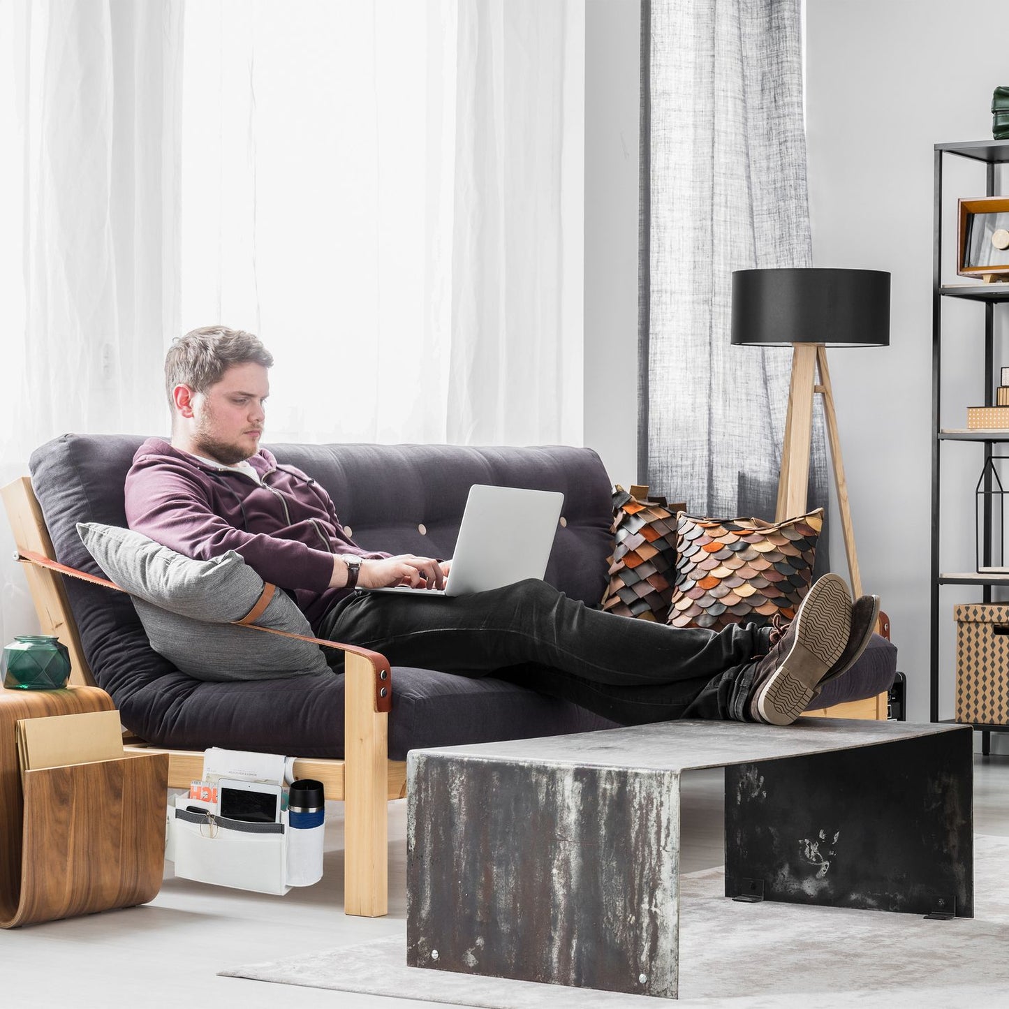 Bed bag for loft bed made of felt