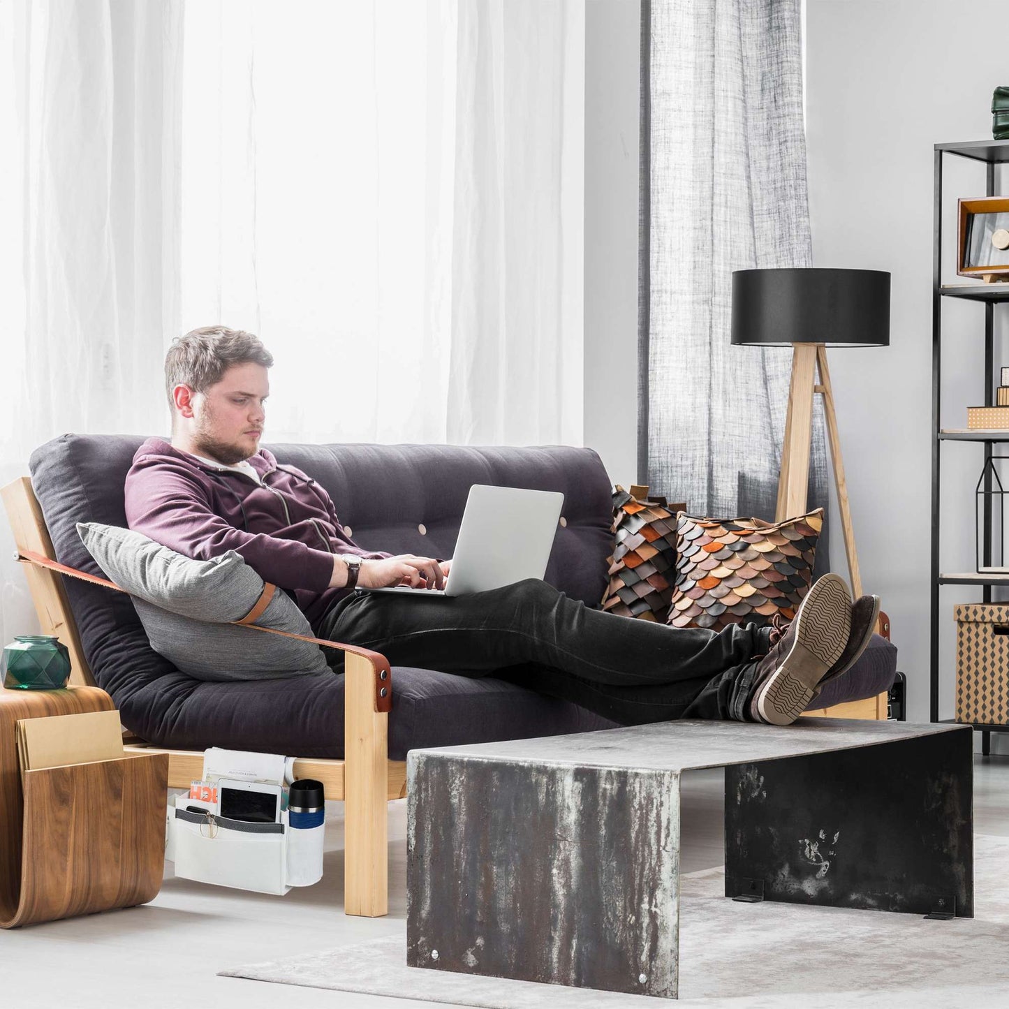 Bed bag for loft bed made of felt