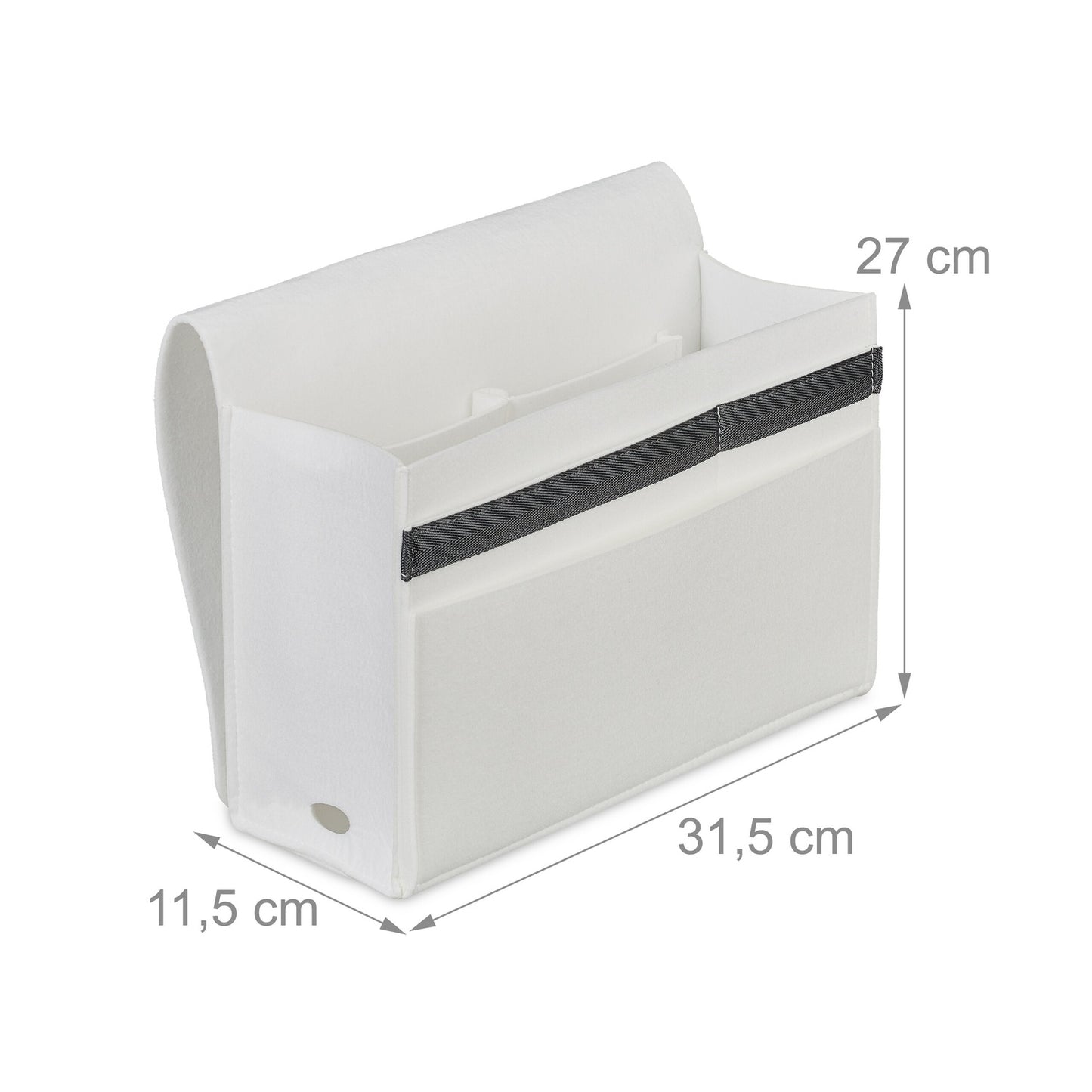 Bed bag with velcro closure