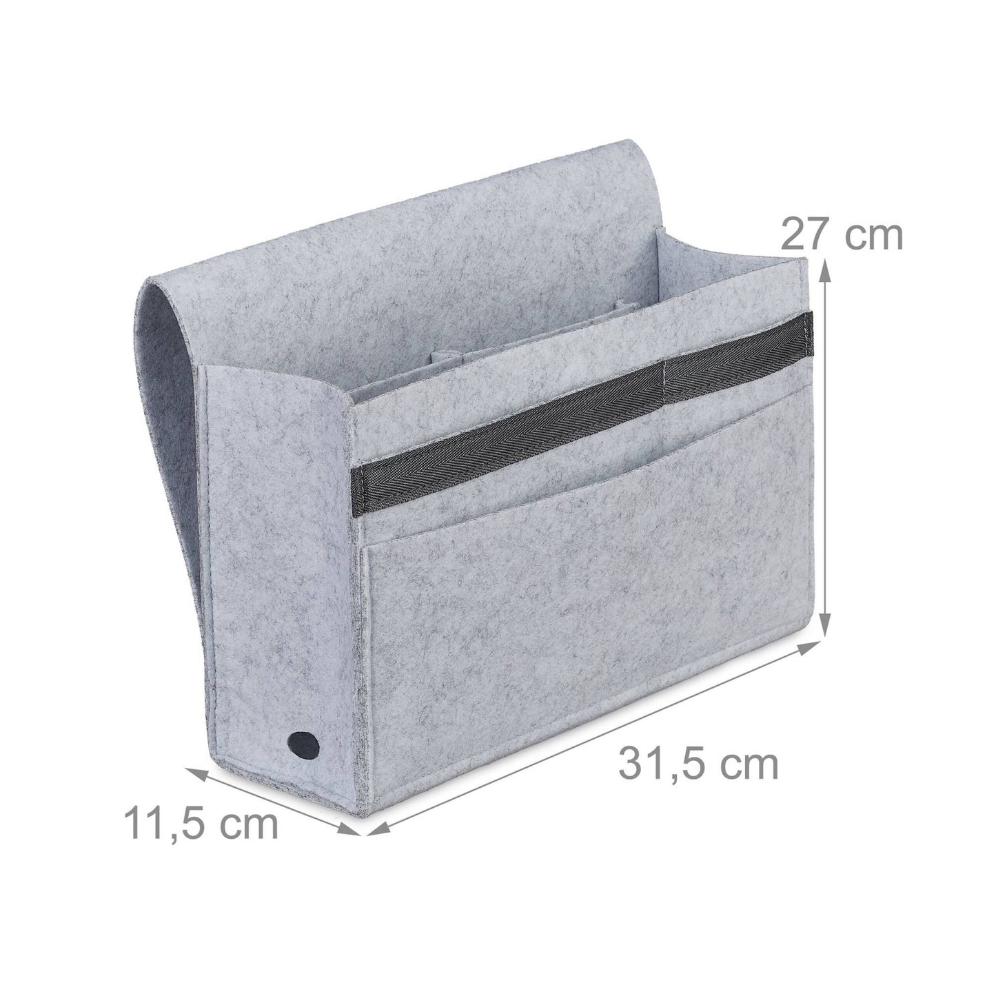 Bed bag with velcro fastening