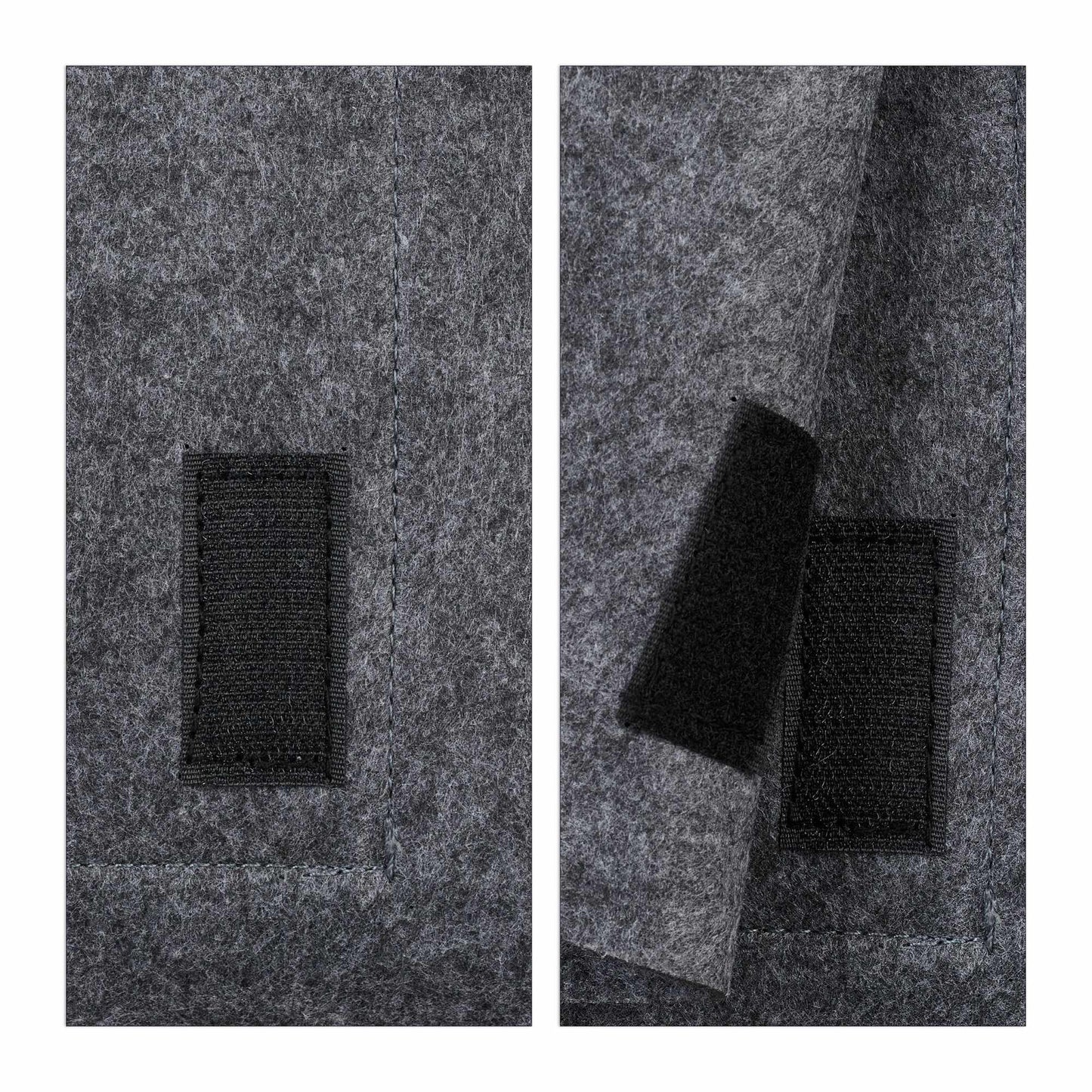 Bed bag with velcro fastening