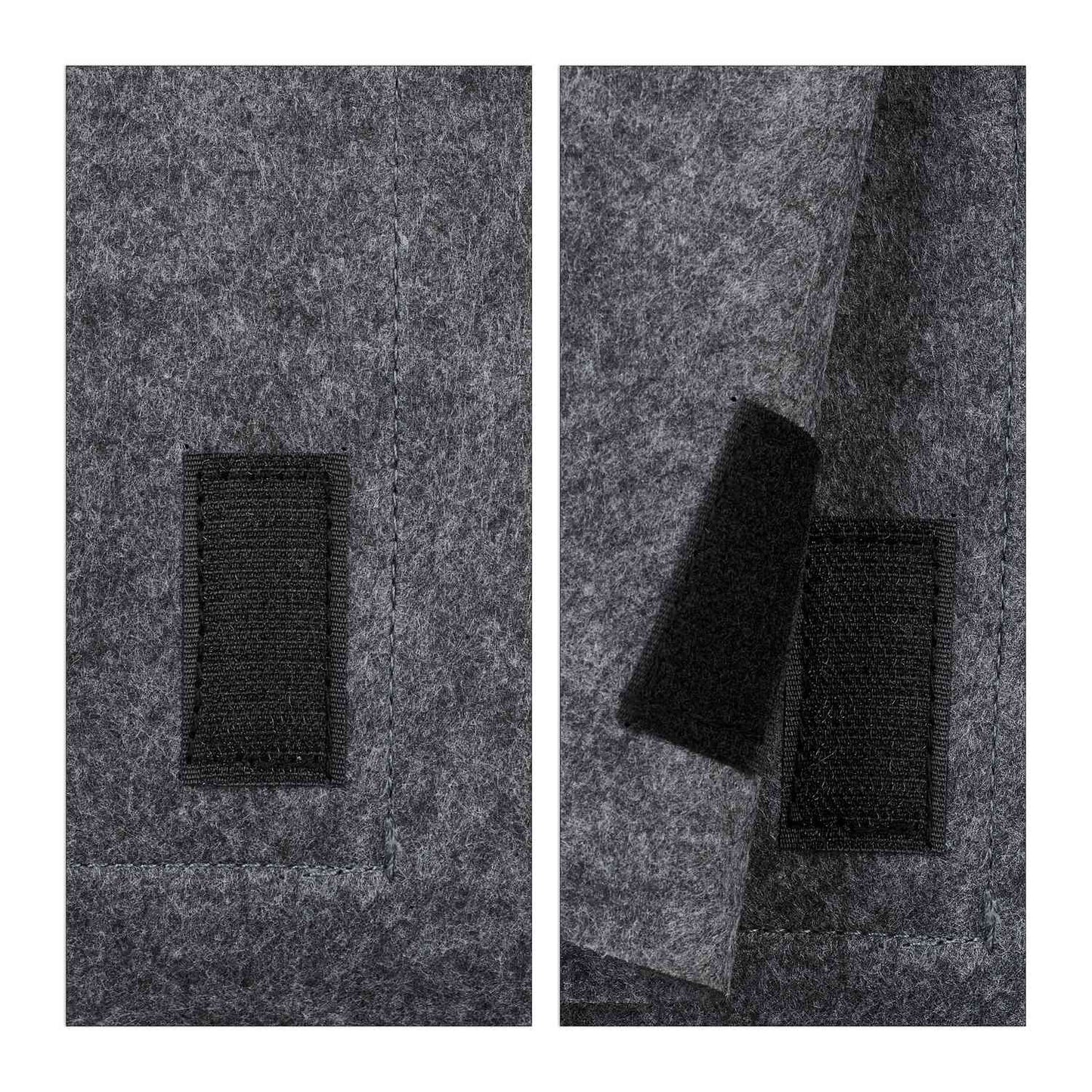 Bed bag with velcro fastening