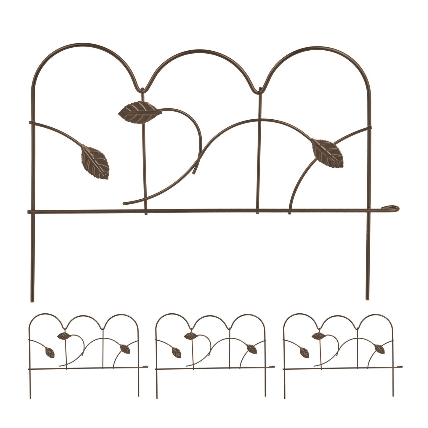 Bed edges in metal, 4 pcs