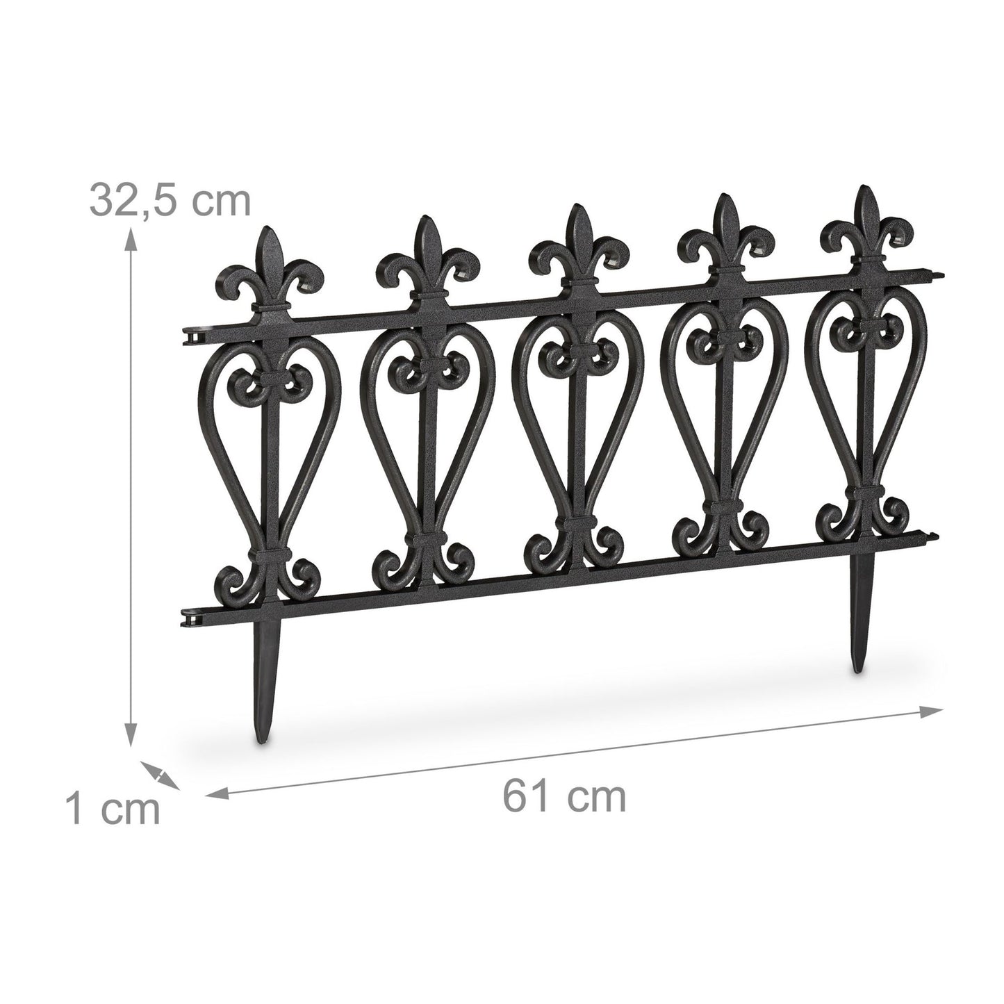 Bed edge strips in plastic, 6 pcs