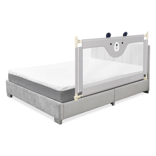 Bed rail folding bed railing for toddlers 145 x 25 x 101.5 cm gray