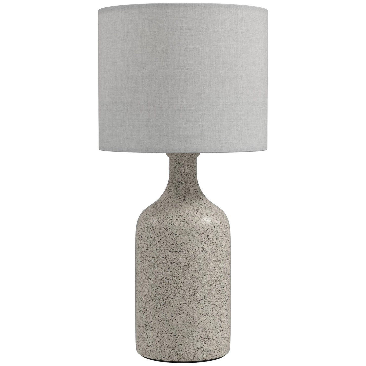 Bedside Table Lamp, Ceramic Base, Linen Shade, 22x45 cm