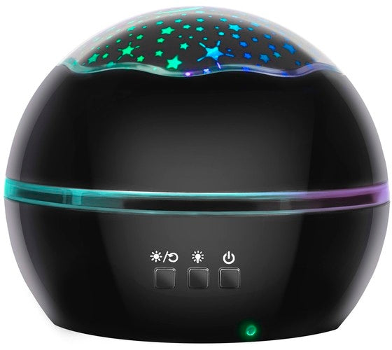 Bedside lamp with a projector - black LP16857