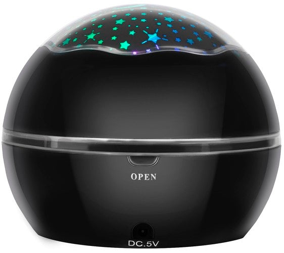 Bedside lamp with a projector - black LP16857