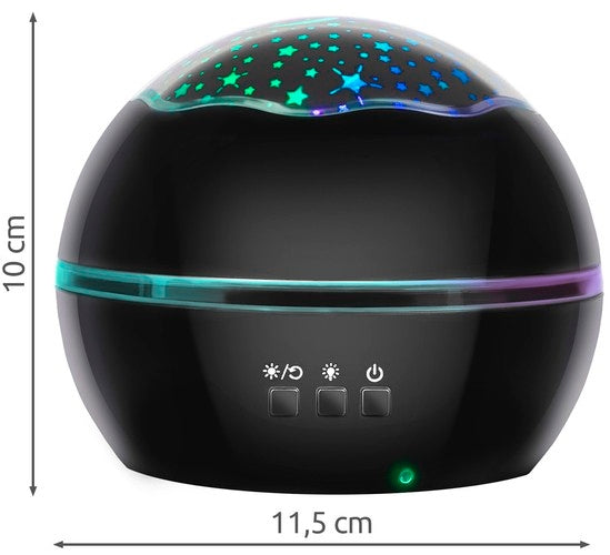 Bedside lamp with a projector - black LP16857