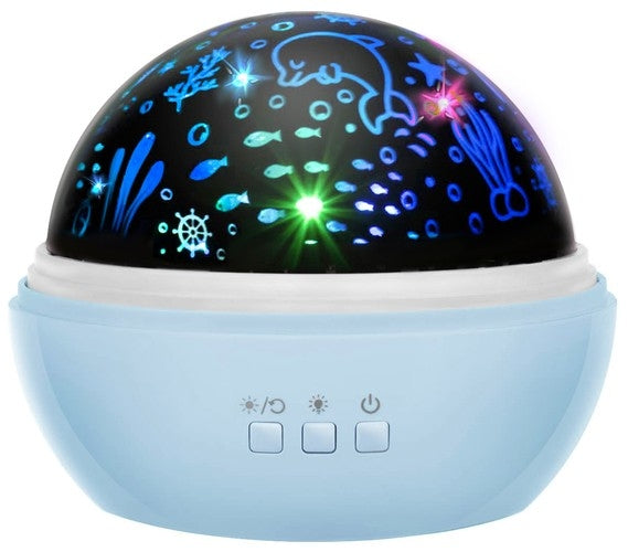 Bedside lamp with a projector - blue LP16858