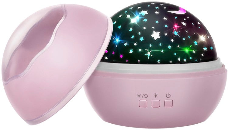 Bedside lamp with a projector - pink LP16859
