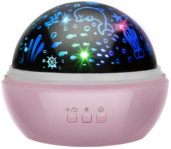 Bedside lamp with a projector - pink LP16859