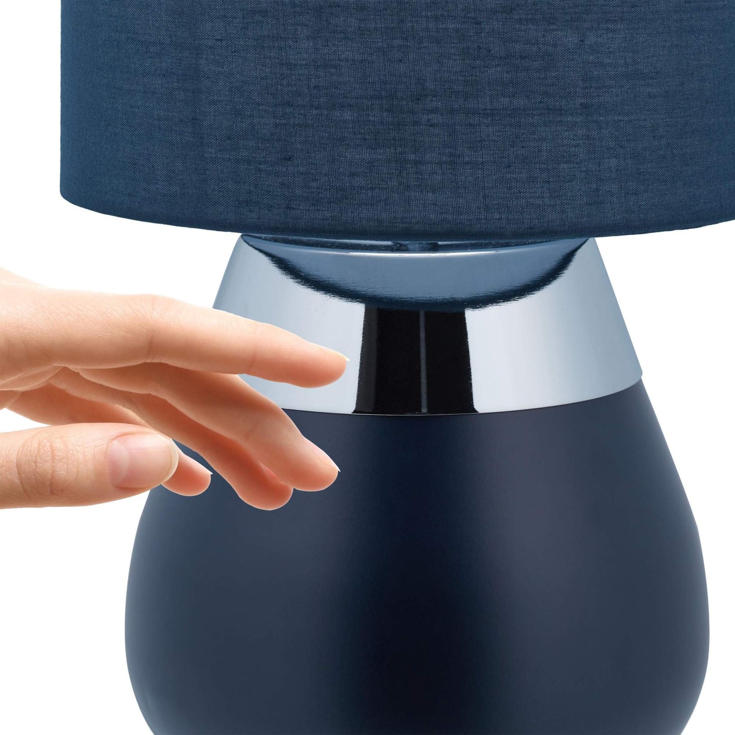 Bedside lamp with touch function dark blue
