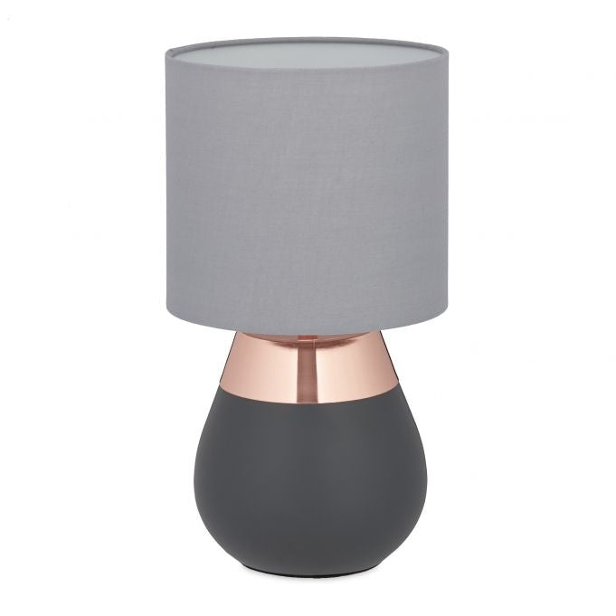 Bedside lamp with touch function, oval