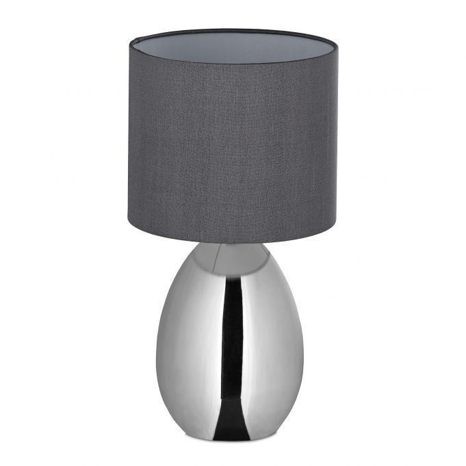 Bedside lamp with touch function silver