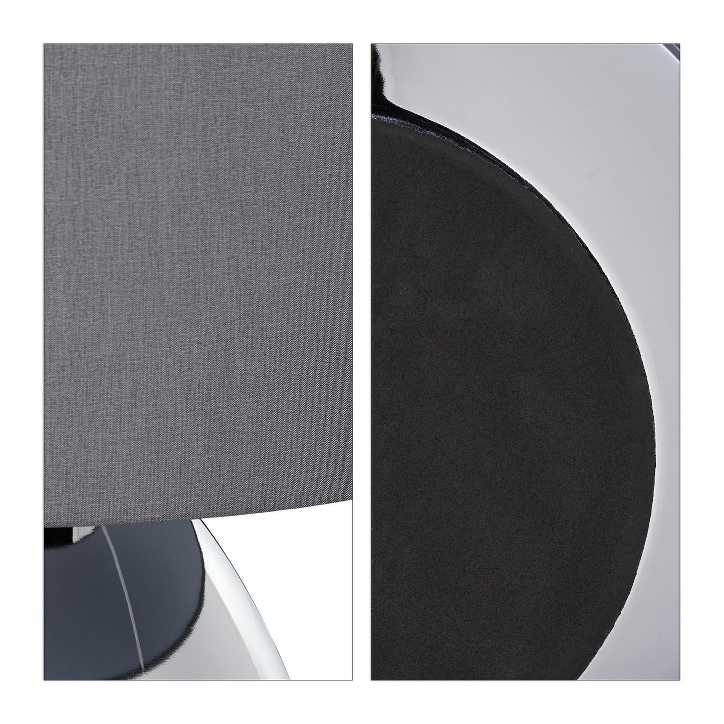 Bedside lamp with touch function silver
