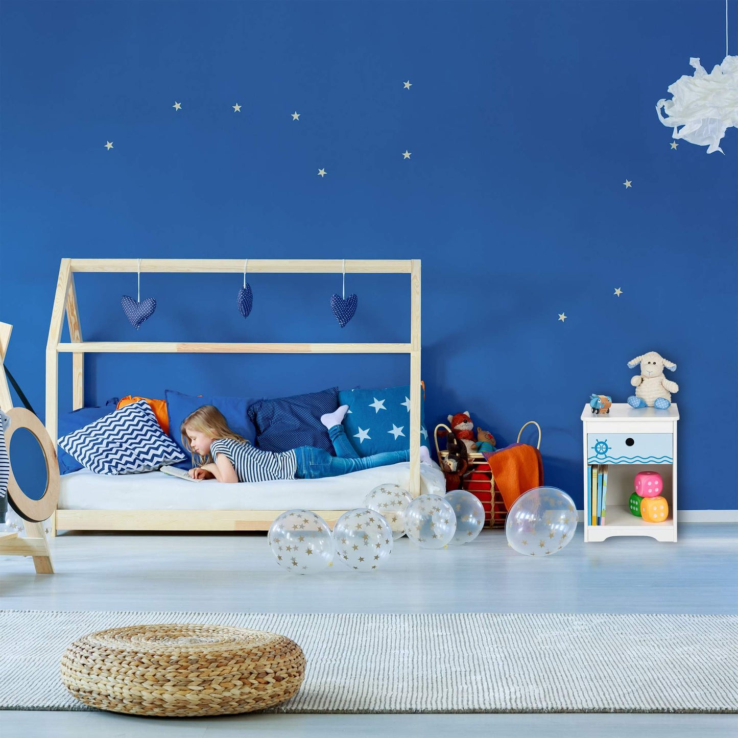 Bedside table for children with drawer
