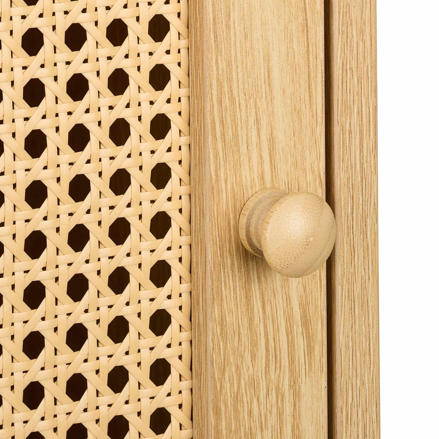 Bedside table in rattan style