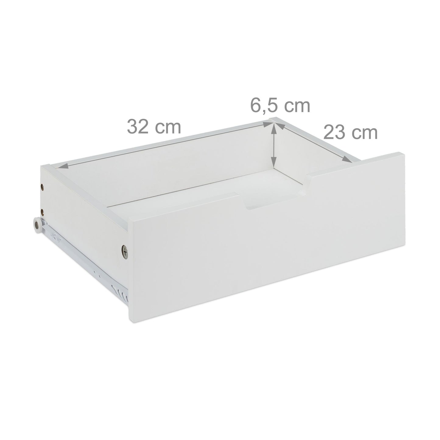 Bedside table with drawer white