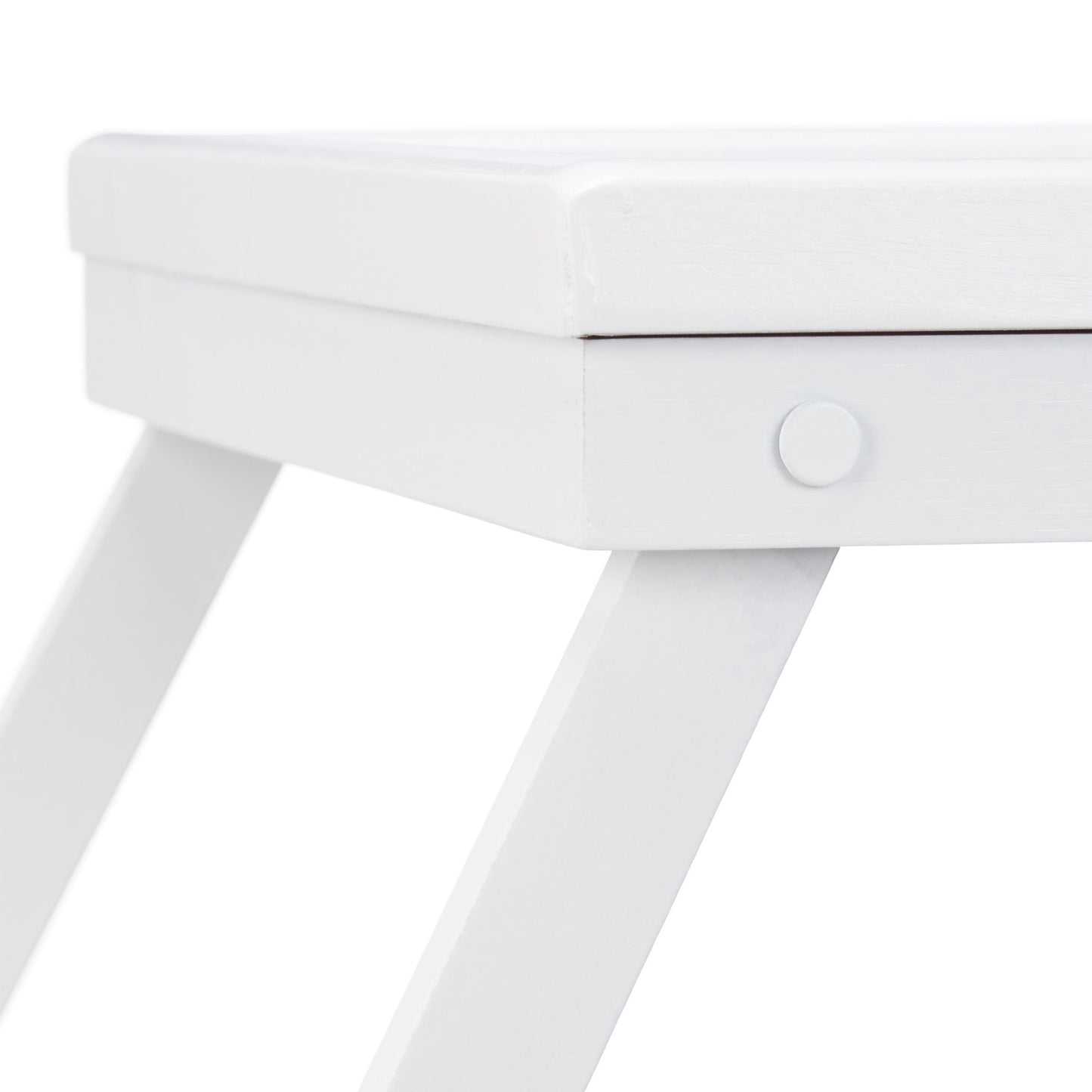 Bed tray bamboo white