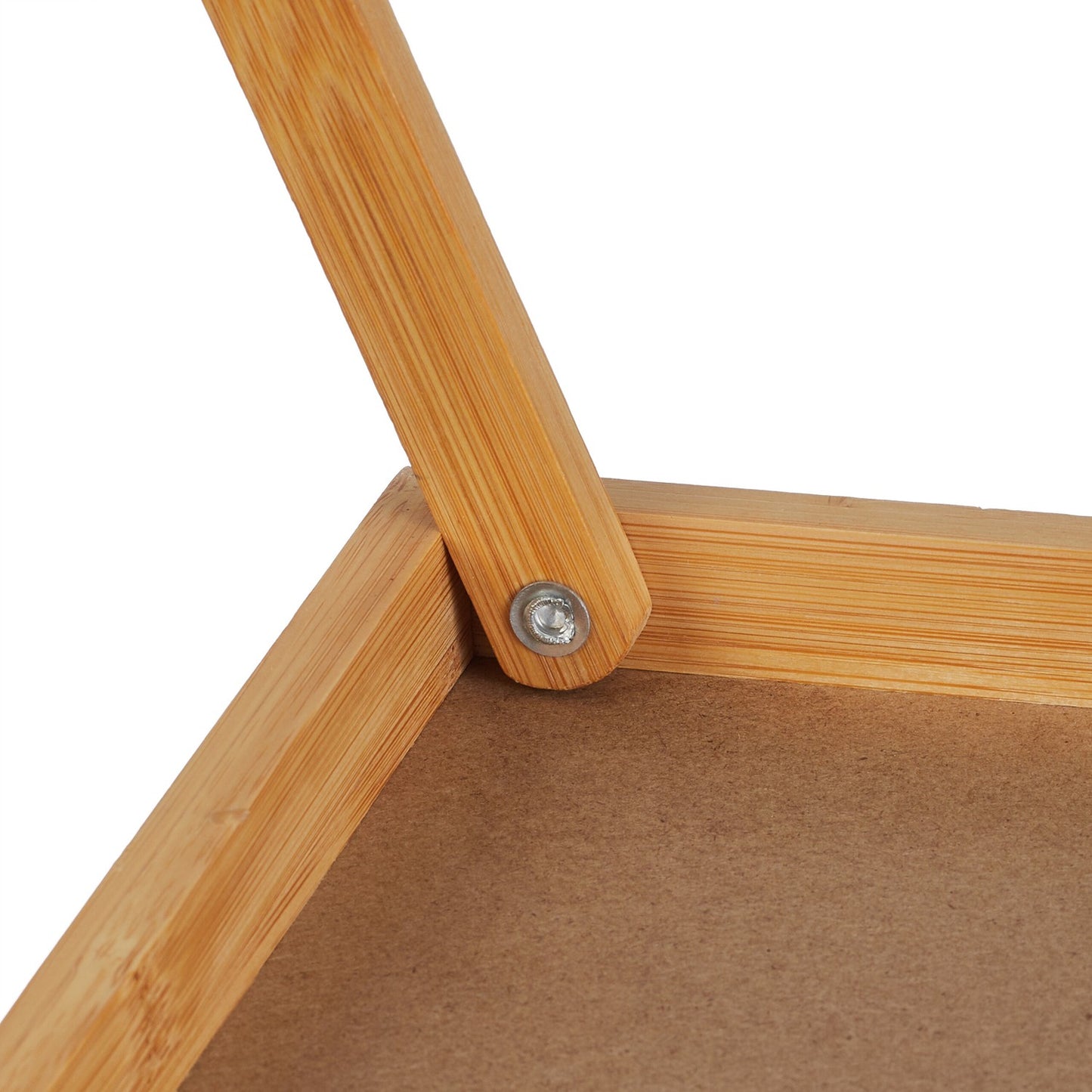 Bed tray in white and bamboo