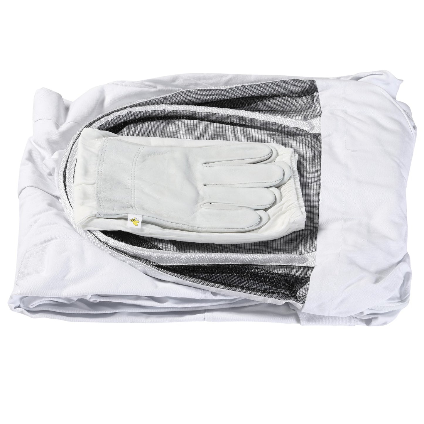 Cotton beekeeping suit with veil and gloves, unisex, XXXL