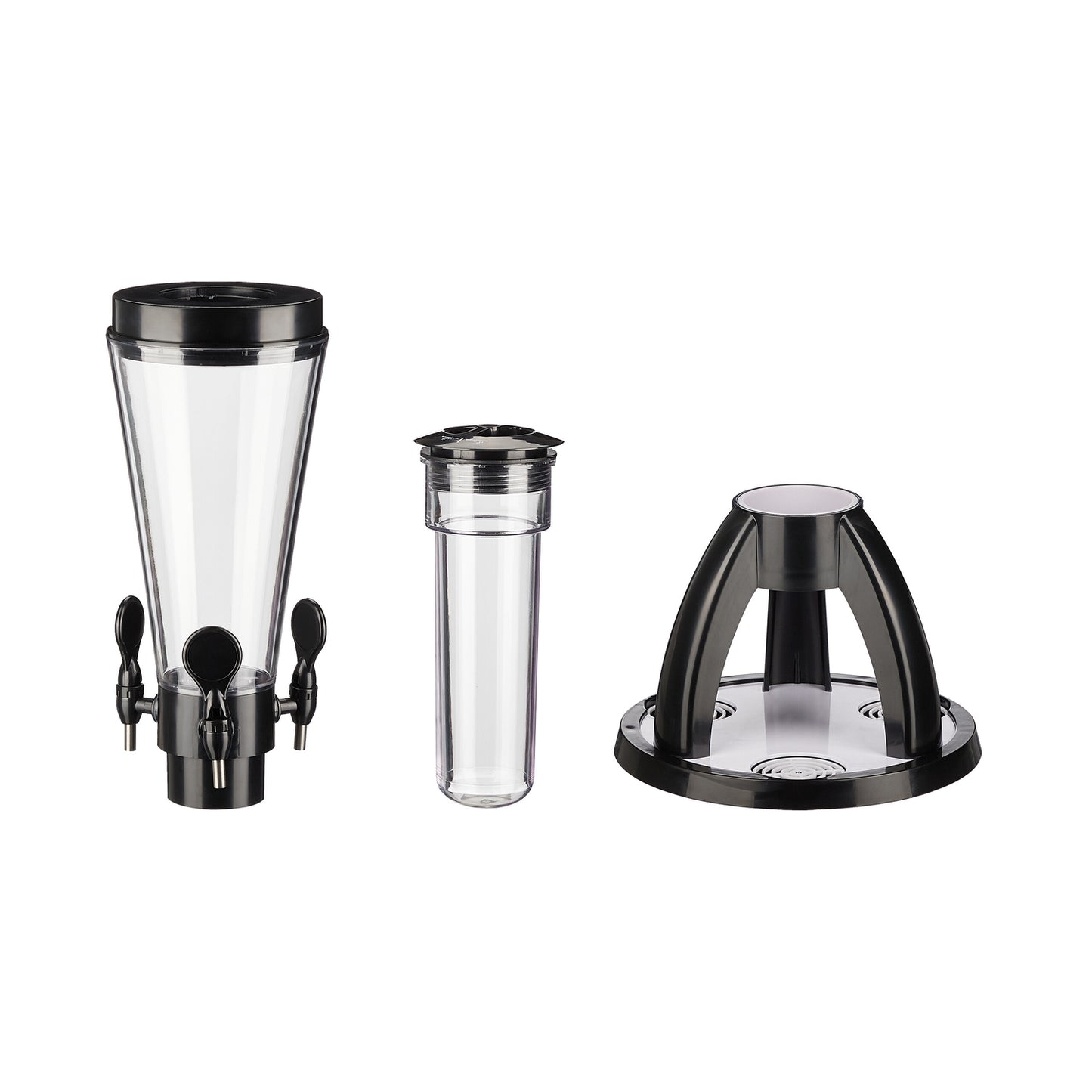 Beer Tower Dispenser, 4L, 3 Taps, Portable Party Use