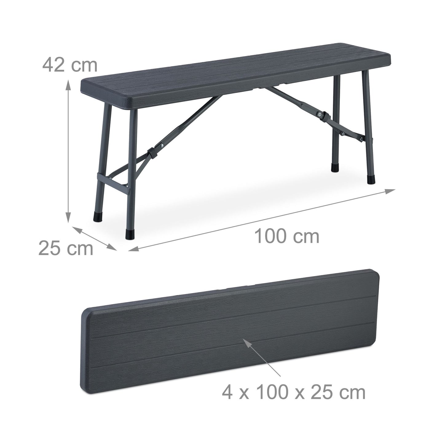 Beer bench set of 2 wooden look