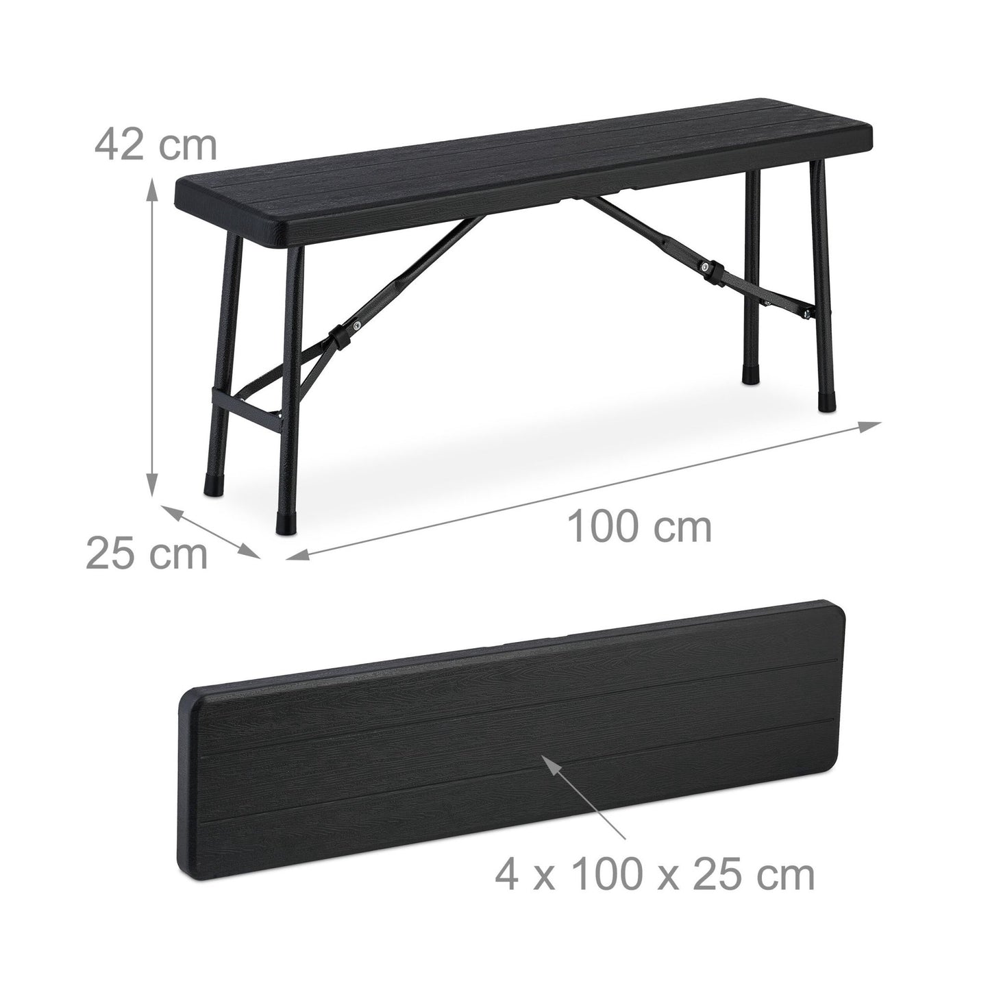Beer bench set of 2 wooden look