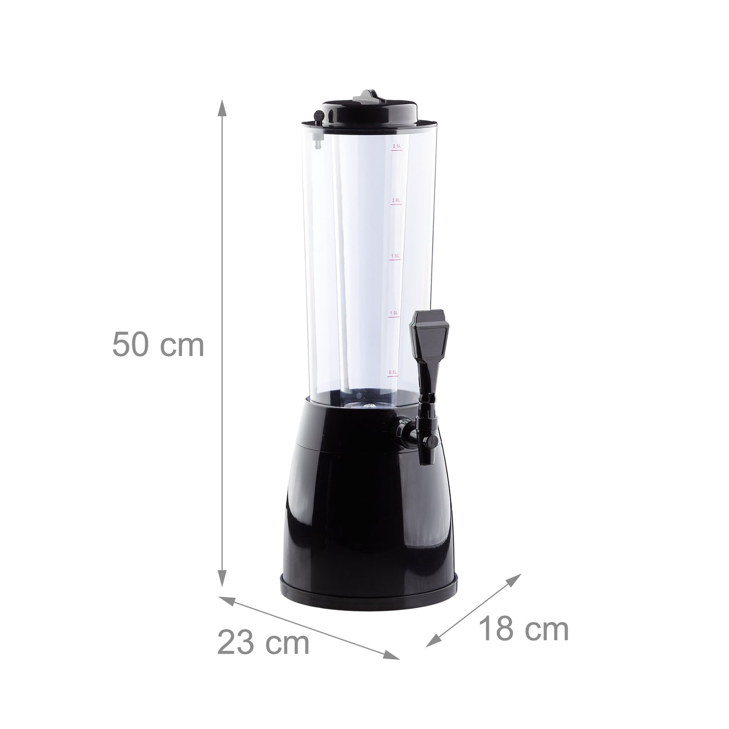 Beer column with tap