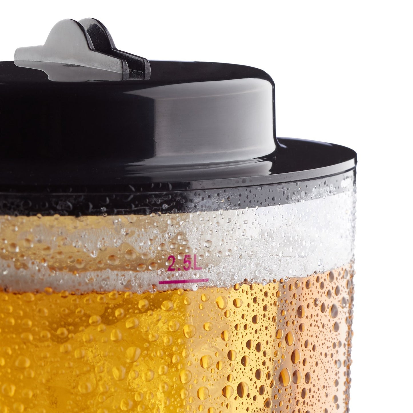 Beer column with tap