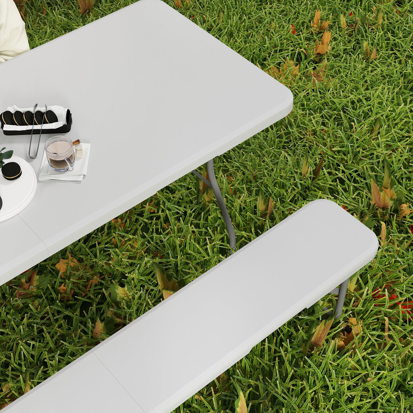 Foldable Beer Table Set - 3 Piece, Portable for Parties