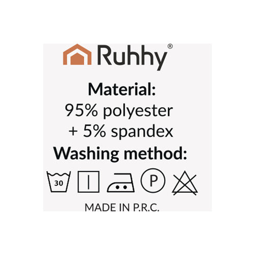 Beige Chair Covers, Set of 6, Stretchable Fabric