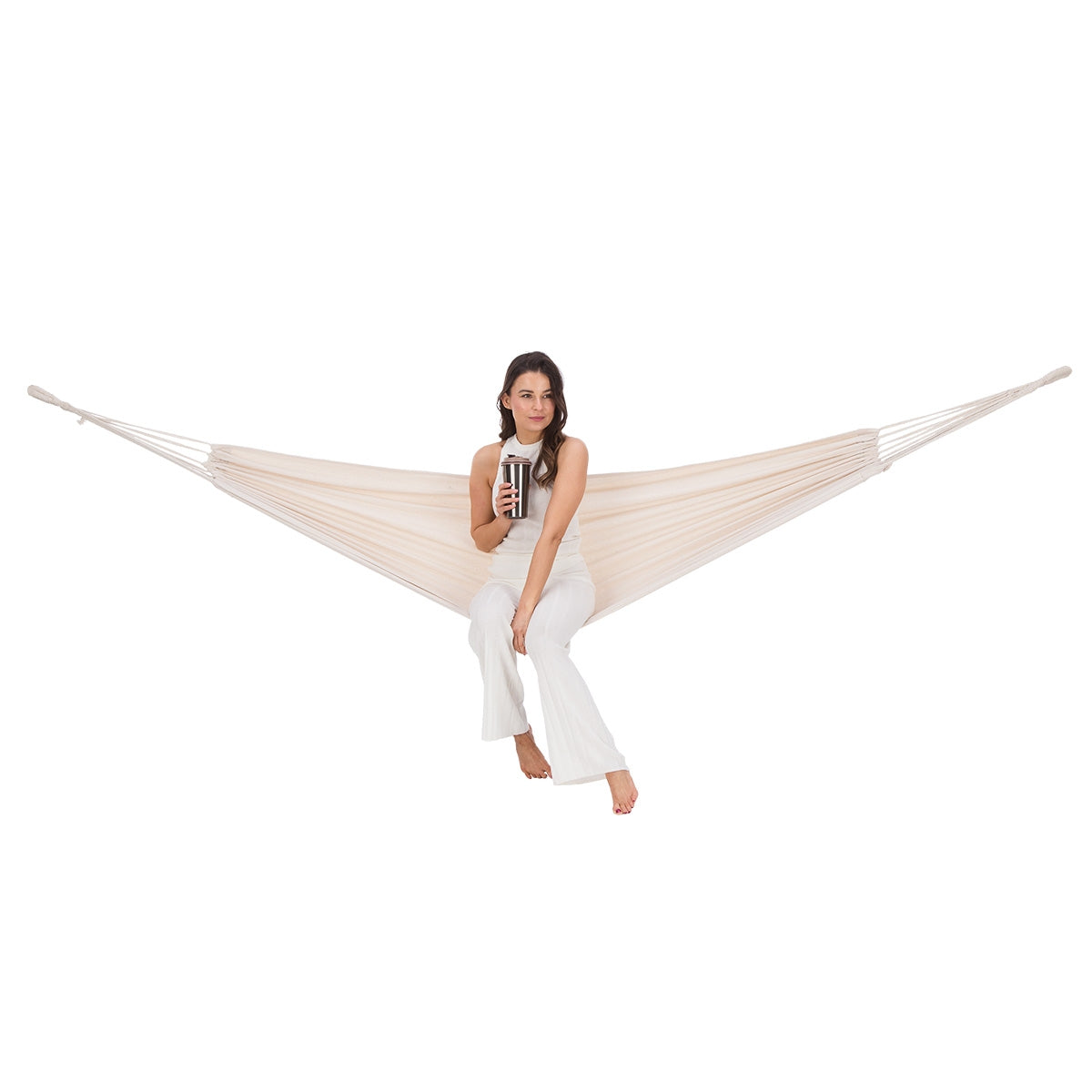 Beige Hammock 200x100 cm, Outdoor Camping