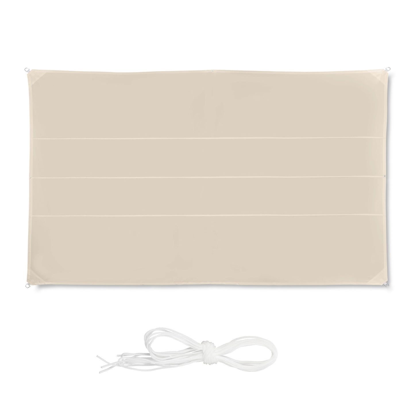 Beige Rectangular Shade Sail – UV Protection, Outdoor Use