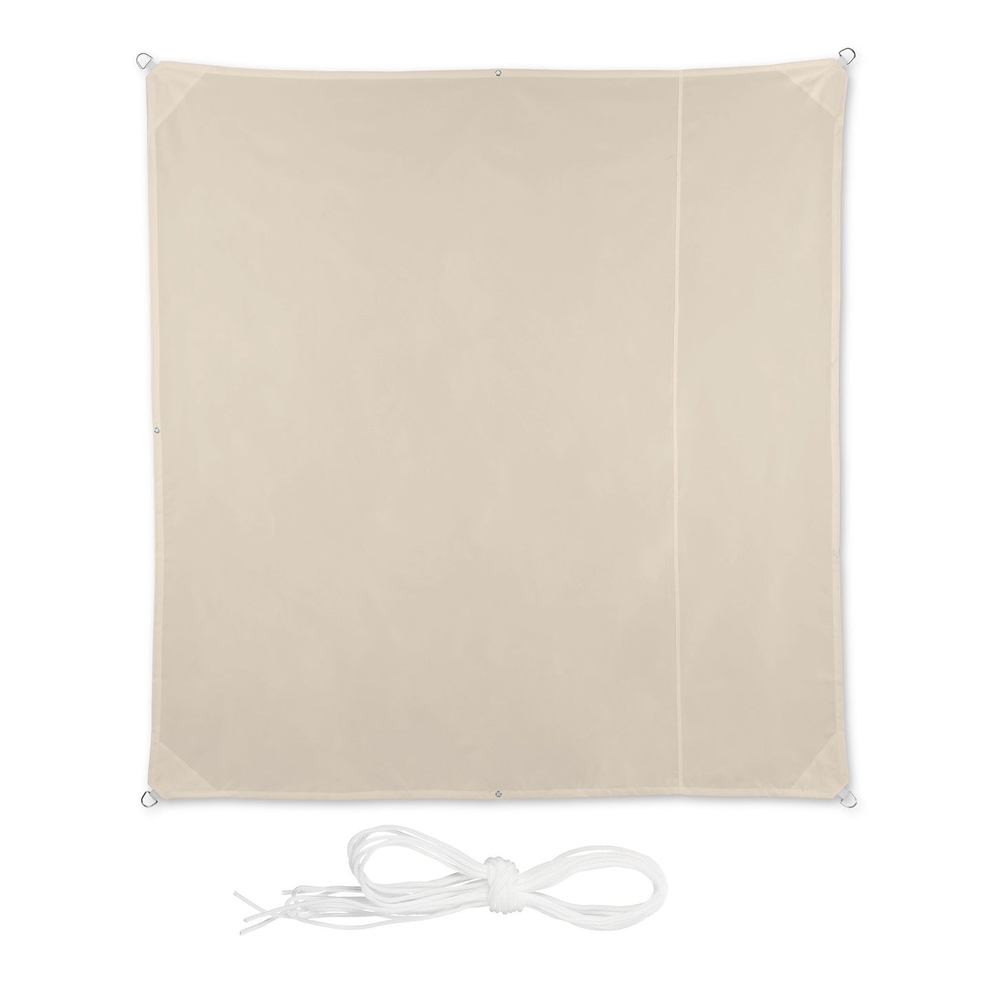 Beige Square UV-Protection Shade Sail for Patio