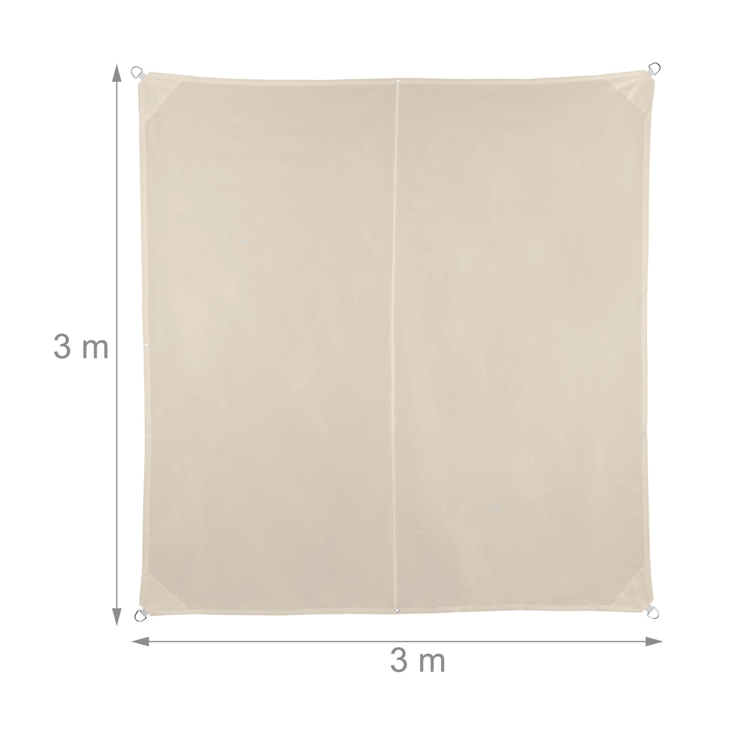 Beige UV-Protection Shade Sail for Patio & Balcony