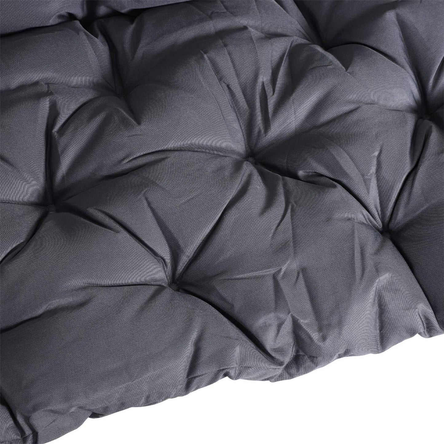 Garden bench cushion set, cotton, dark grey, 150x98x8 cm
