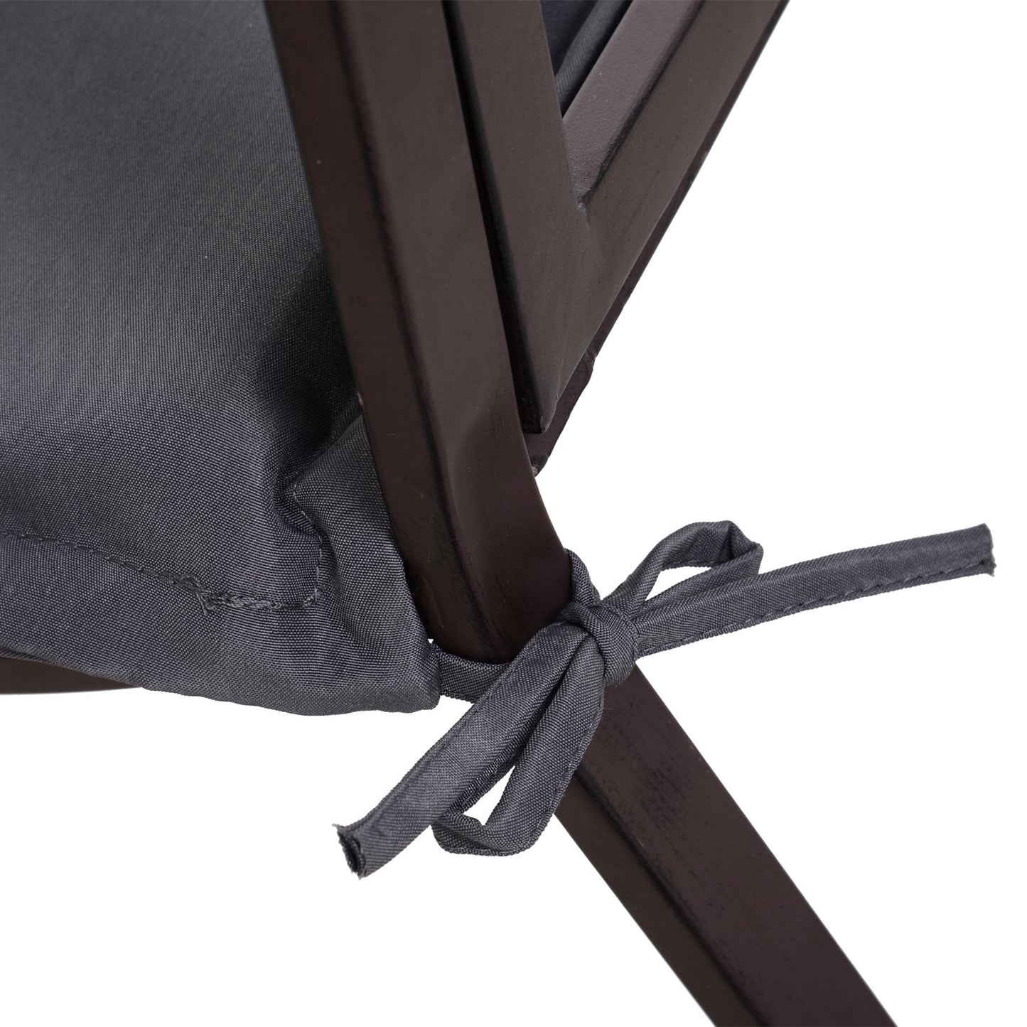 Dark gray garden bench cushions, soft polyester, 120x54x5 Cm