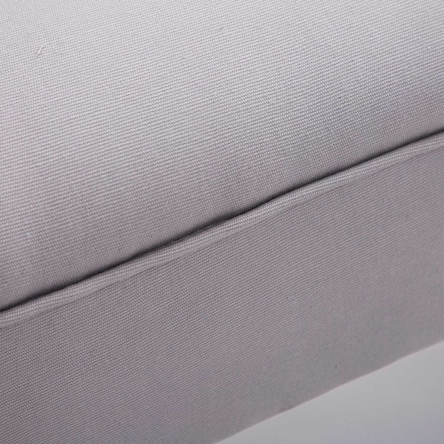 Gray upholstered bedroom bench, MDF & foam, 102x31x51cm