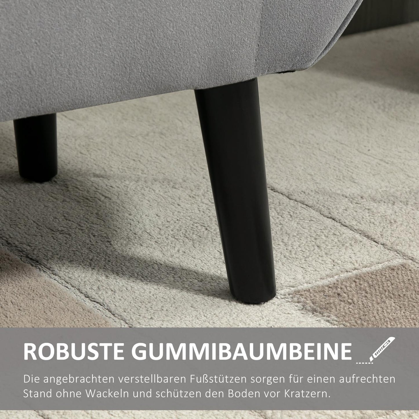 Gray Modern Storage Bench - Velvet, 118x42x66 cm