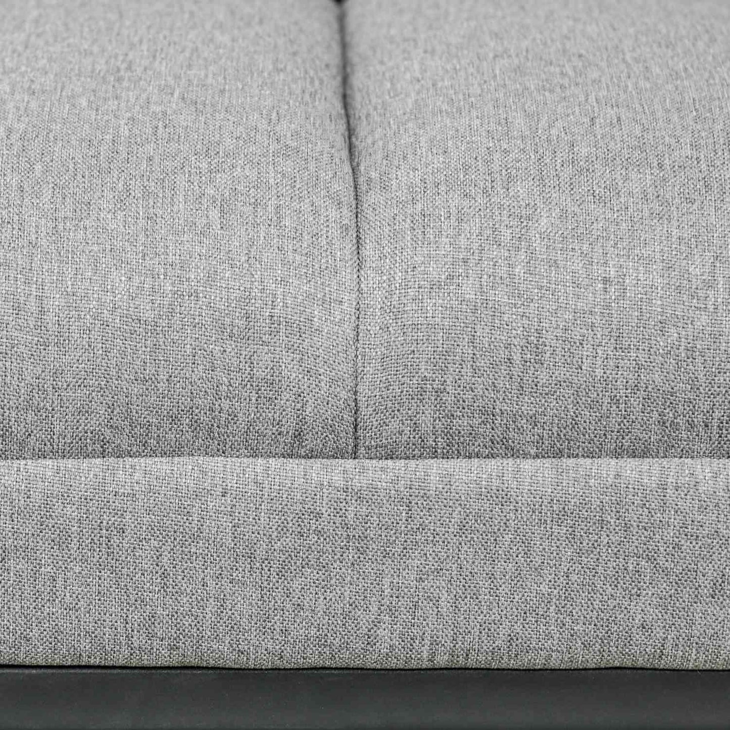 Upholstered bed bench, light gray linen, 120x44x45.5 cm, 200 kg capacity
