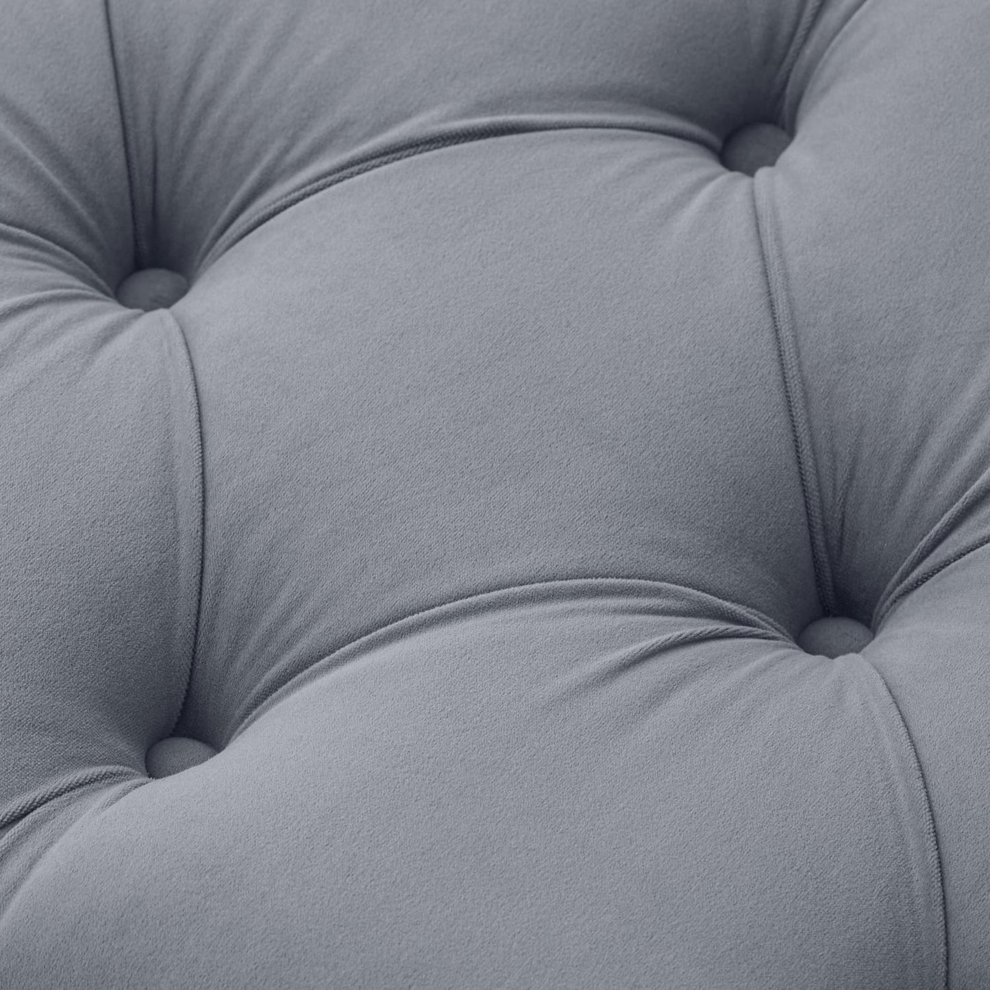 Velvet covered bench - Steel frame, capacity 200 kg, light grey