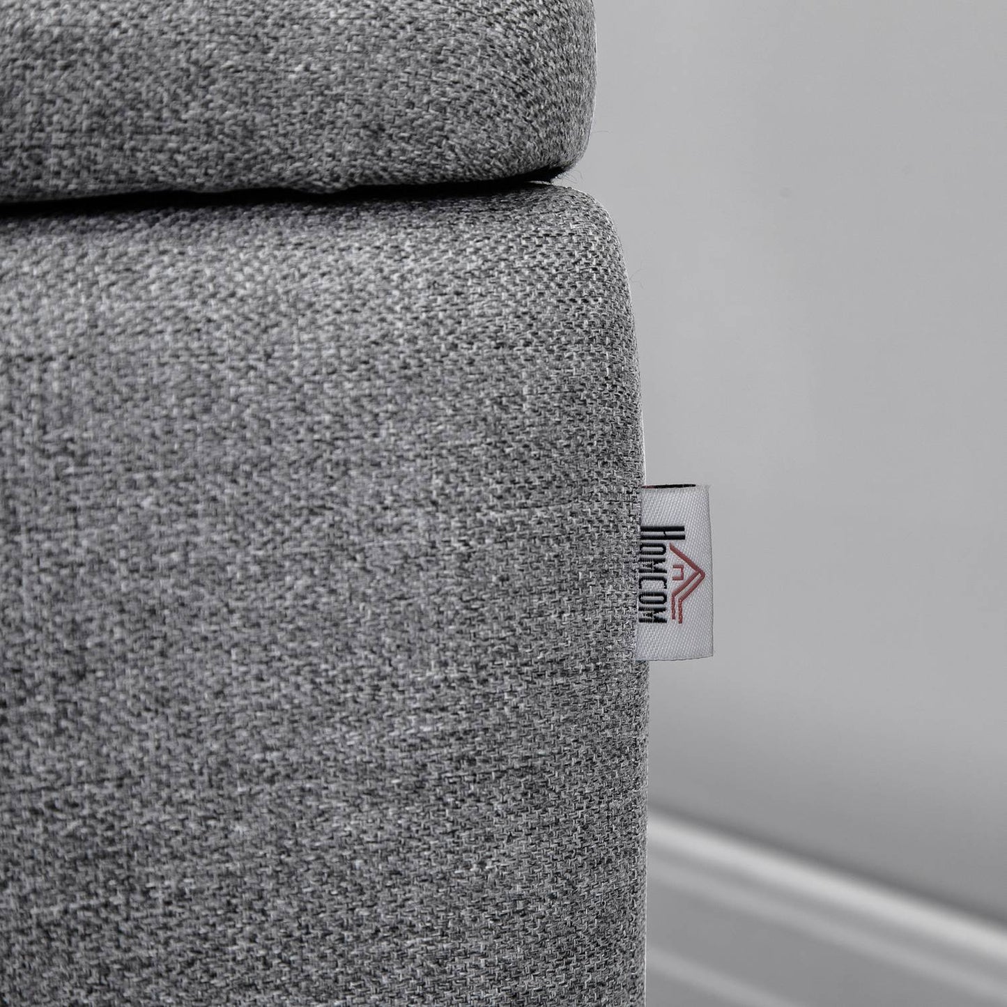Upholstered storage bench - 150 kg capacity, steel legs