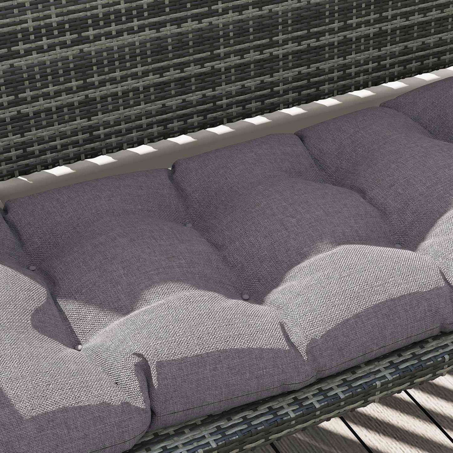 Outdoor bench cushion 105 x 46 cm, Water resistant, Grey