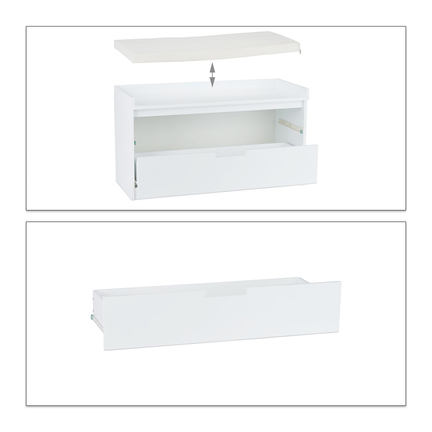 Bench with 2 drawers